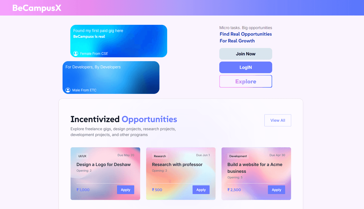 BeCampusX screenshot